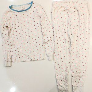 Mini Boden Size 10Y Pajama set, red stars with blue collar